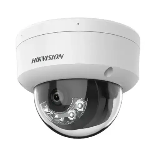 Camera supraveghere IP Dome Hikvision Hybrid Light DS-2CD1143G2-LIU, 4MP, 2.8 mm, IR/lumina alba 30 m, microfon, PoE