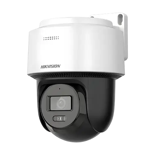 Camera supraveghere rotativa exterior IP mini PT cu iluminare duala HikVision Smart Hybrid-Light DS-2DE2C400MWG-E, 4 MP, 2.8 mm, lumina alba/IR 30 m, slot card, microfon si difuzor, PoE, auto tracking