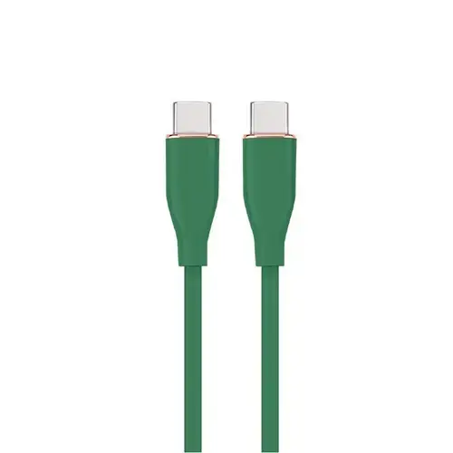Cablu alimentare si date GEMBIRD CC-USB2S-CMCM-1.5M-G, USB 2.0 Type-C (T) la USB 2.0 Type-C (T), 60W, 1.5m, protectie silicon, Verde