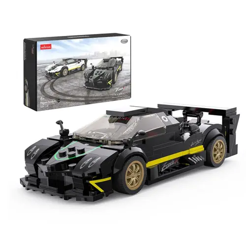 Mașina construibila Rastar - Pagani Zonda R, 1:28 (Negru)