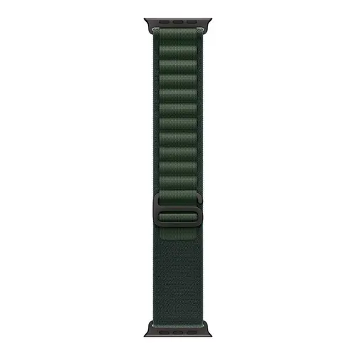 Curea Smartwatch Apple MYPQ3ZM/A pentru Watch 49mm, Alpine Loop, Small, Black Titanium Finish (Verde inchis)