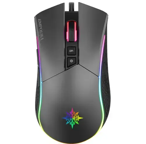 Mouse Gaming Inca IMG-GT19, Wired, 4800 dpi, RGB, 7 butoane, USB (Negru/Gri)