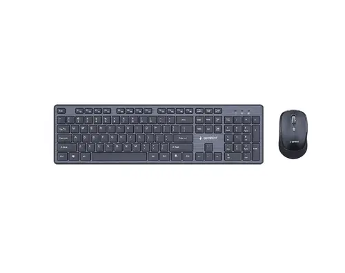 Set tastatura si mouse Gembird KBS-WCH-04, Wireless 2.4 GHz, USB (Negru)