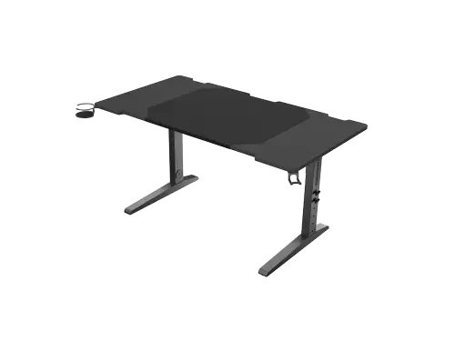 Birou gaming Genesis Holm Modular 140, Iluminare RGB, Suport pahar (Negru)