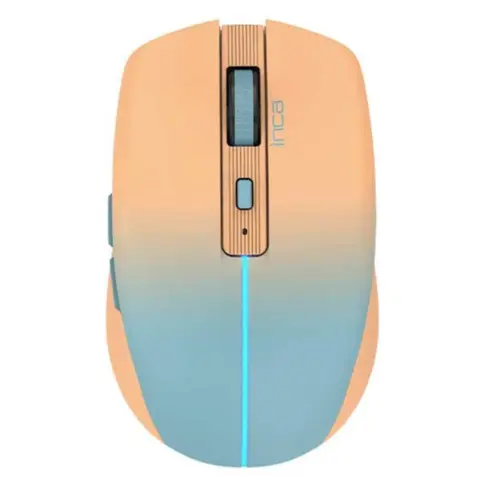 Mouse Inca IWM-511RT, 800-1600 dpi, Wireless 2.4 GHz, Bluetooth, USB (Portocaliu/Albastru)