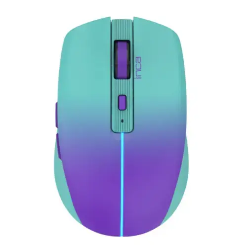 Mouse Inca IWM-511RM, 800-1600 dpi, Wireless 2.4 GHz, Bluetooth, USB (Albastru/Mov)