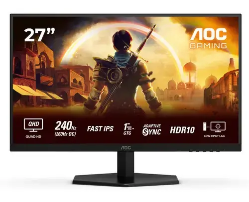 Monitor Gaming Fast IPS LED AOC 27inch Q27G42ZE, QHD (2560 x 1440), HDMI, DisplayPort, 260 Hz, 1 ms (Negru)