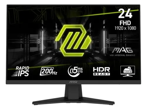 Monitor Gaming Rapid IPS LED MSI 23.8inch MAG 244F, Full HD (1920 x 1080), HDMI, DisplayPort, 200 Hz, 0.5 ms (Negru)