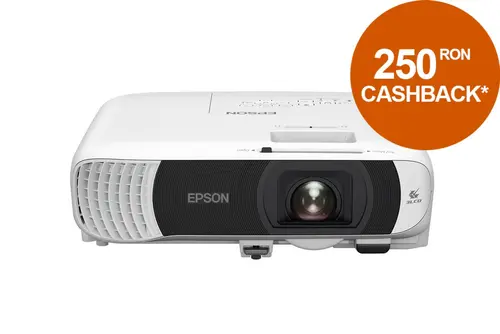 Videoproiector Epson EB-FH18, 1080p (1920x1080), 3LCD, 4000 ANSI lumeni, Wi-Fi, Difuzor 16 W, HDMI, USB Type-B (Alb)