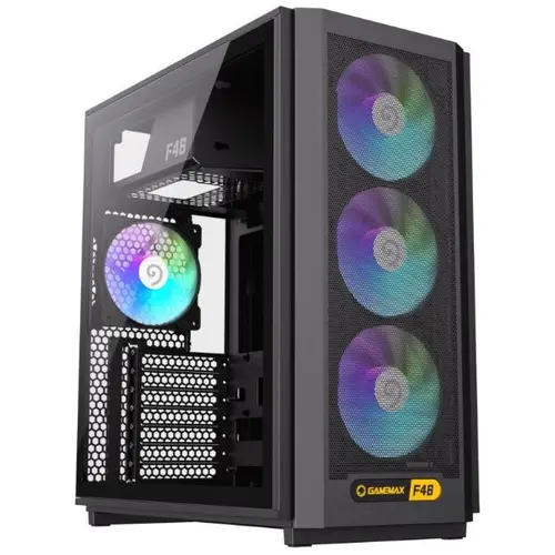 Carcasa Gamemax F46, Mini Tower, tempered glass (Negru)