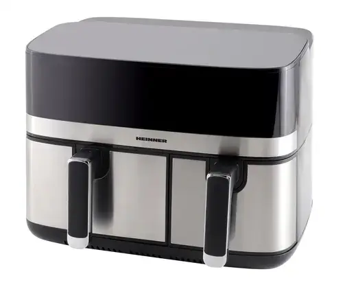 Friteuza cu aer cald HEINNER HAF-H9DB17BKS, 1700 W, 8.6 l, 8 programe, Temperatura 80-200 C (Gri/Argintiu)