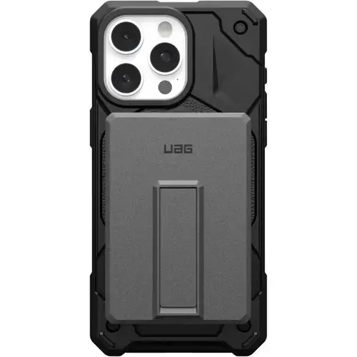 Acumulator extern UAG Slim Magnetic 5.000mAh, 20W,  cablu Type-C, Wireless, cu stand (Negru/Gri)