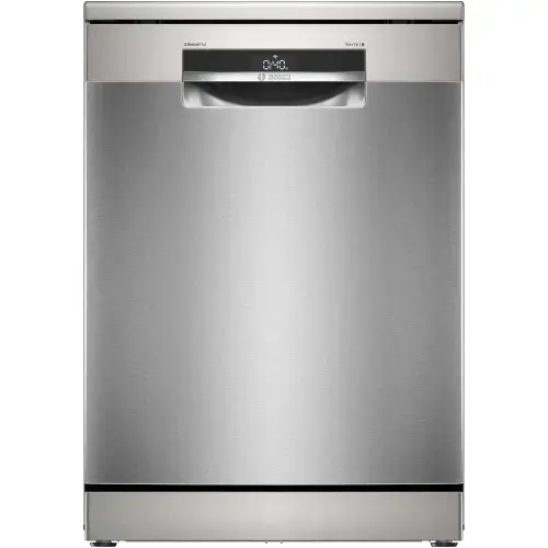 Masina de spalat vase Bosch SMS6ECI15E, 14 seturi, 6 programe, ExtraDry, Silence Plus, Sistem Rackmatic, Home Connect, EcoSilence Drive, Tab-count, Clasa A, 60 cm (Inox anti-amprenta)