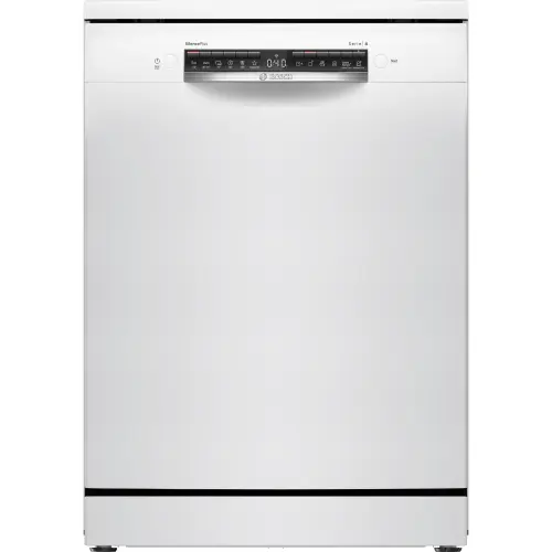 Masina de spalat vase Bosch SMS4EVW08E, 14 seturi, 6 programe, EfficientDry, Sistem Rackmatic, Home Connect, EcoSilence Drive, Tab-count, Clasa B, 60 cm (Alb)