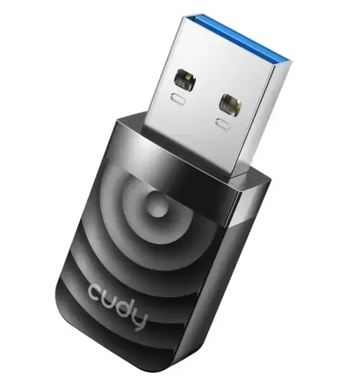 Adaptor wireless CUDY WU1300S, Dual-Band, WiFi 5 (Negru)