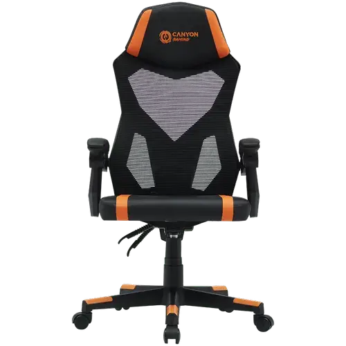 Scaun gaming CANYON Flow MCH01 Mesh, reglabil, Negru/Portocaliu