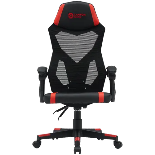 Scaun gaming CANYON Flow MCH01 Mesh, reglabil, Negru/Rosu
