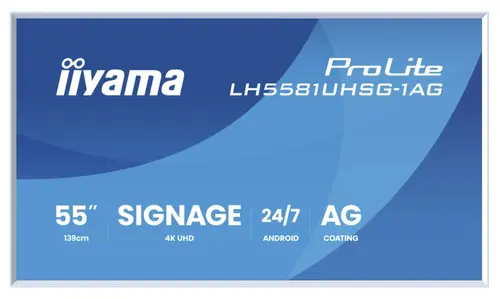 Ecran Profesional VA LED Iiyama 55inch LH5581UHSG-1AG, UHD (3840 x 2160), HDMI (Alb)