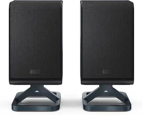 Boxe Spate Sharp HT-SPR52021(BK) pentru Q Soundbar 2.0.2, 200 W, Conectare Wireless, Dolby Atmos, DTS:X, Montare pe perete (Negru)