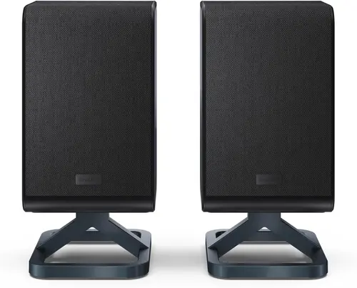 Boxe Spate Sharp HT-SPR52021(BK) pentru Q Soundbar 2.0.2, 200 W, Conectare Wireless, Dolby Atmos, DTS:X, Montare pe perete (Negru)