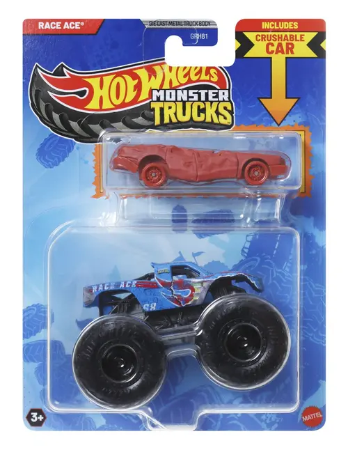 Set masinute Hot Wheels Monster Truck si Race Age (Multicolor)