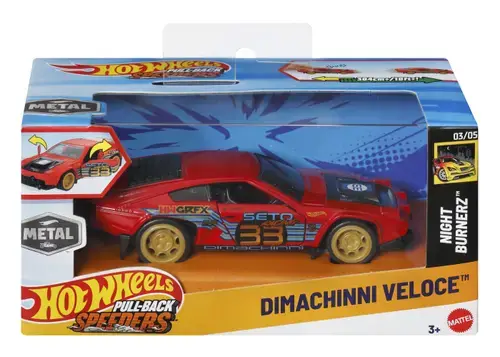 Masinuta metalica, sistem pull back Dimachinni Veloce, scara 1:43 (Rosu)