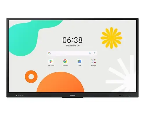 Tabla interactiva Samsung 86inch Signage Seria WAF LH86WAFWLGCXEN, 4K UHD (3840 x 2160), 40 puncte, Wi-Fi 5, Bluetooth, 8 ms, Android