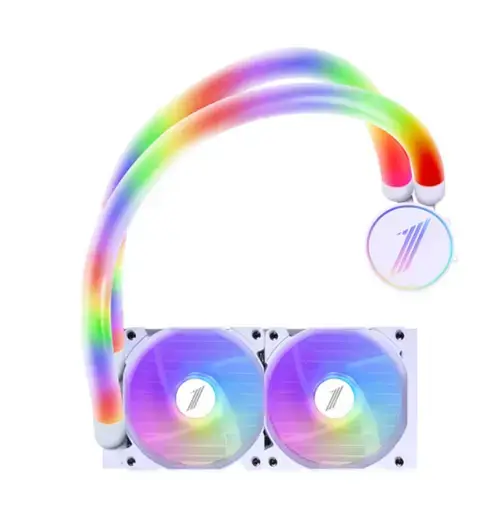 Cooler CPU 1st PLAYER MT240 Infinite SPACE, ARGB LED, 2 x 120mm (Alb)