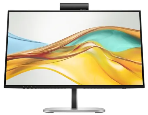Monitor IPS LED HP 23.8inch 524pm, Full HD (1920 x 1080), HDMI, DisplayPort, Camera Web, Pivot, Boxe (Negru/Argintiu)