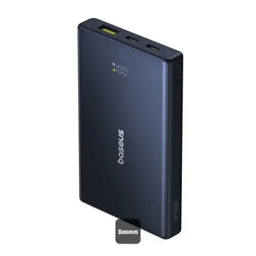 Baterie externa Baseus PicoGo Digital Display 10000mAh, 20W, cablu USB-C inclus, 3A (Negru)