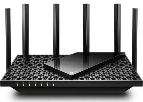 Router Wireless TP-Link Archer AXE75, AX5400, Wi-Fi 6E, Tri-Band, Gigabit, Tehnologie OneMesh™, Beamforming, Port USB 3.0, 6 Antene Externe (Negru)