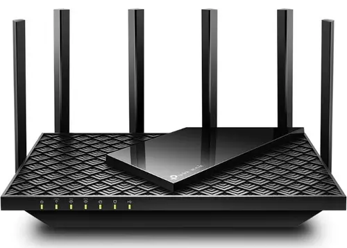 Router Wireless TP-Link Archer AXE75, AX5400, Wi-Fi 6E, Tri-Band, Gigabit, Tehnologie OneMesh™, Beamforming, Port USB 3.0, 6 Antene Externe (Negru)