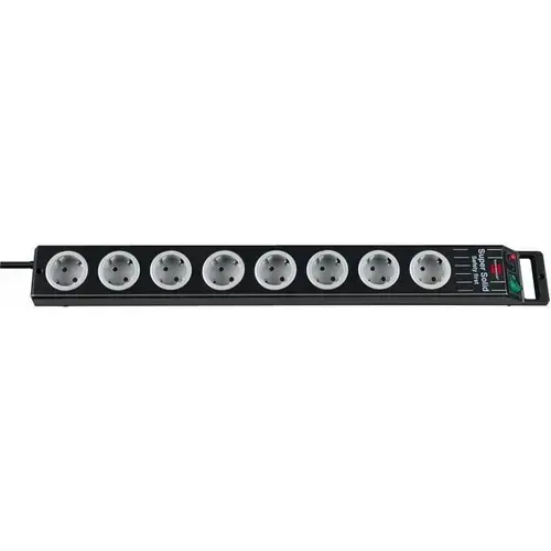 Prelungitor Brennenstuhl 1153380118, 2.5 m, Switch On/Off iluminat, Siguranta 16A, Protectie copii (Negru)