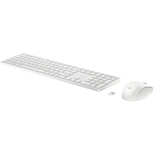 Kit Tastatura + Mouse Wireless HP 650, Bluetooth, USB Receiver (Alb)