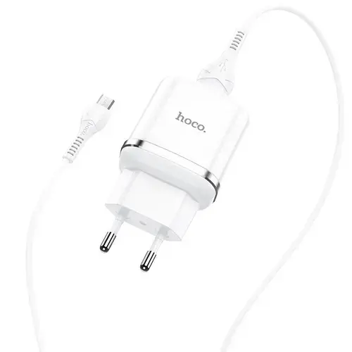Incarcator Retea HOCO N3, Quick Charge, 18W, 1 X USB, cablu MicroUSB 1m (Alb)
