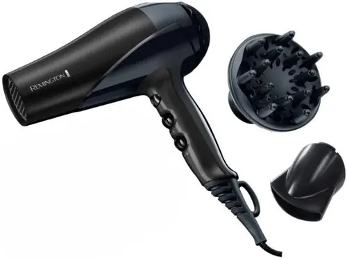 Uscator de par Remington Glamourous D3191GP, 2200 W, 2 viteze (Negru)