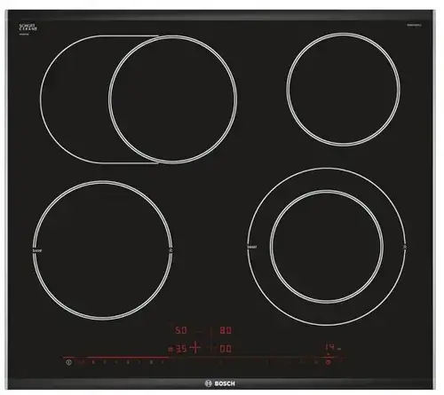 Plita incorporabila Bosch PKN675DP1D, 60 cm, Plita vitroceramica, 4 zone, 60 cm (Negru)