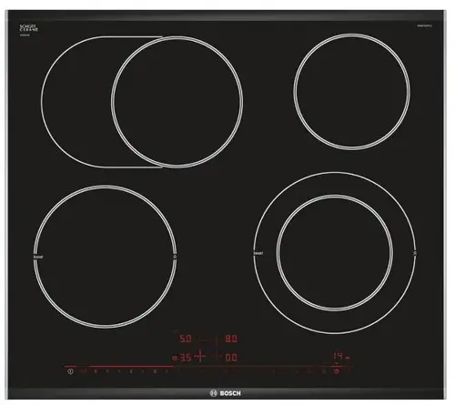 Plita incorporabila Bosch PKN675DP1D, 60 cm, Plita vitroceramica, 4 zone, 60 cm (Negru)