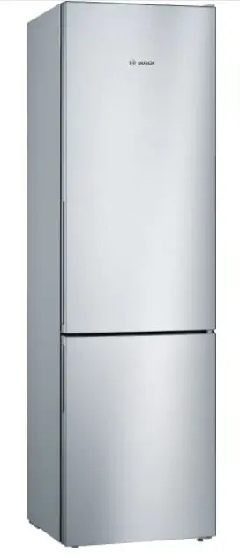 Combina frigorifica Bosch KGV39VLEAS, 343 L, Static, Clasa E, H 201 cm (Argintiu)