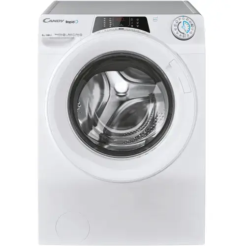 Masina de spalat rufe Candy Rapido RO 1284DWMT/1-S, 8 kg, 1200 RPM, Motor Inverter, WiFi, Quick&Clean, Clasa A (Alb)