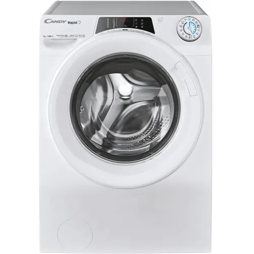 Masina de spalat rufe Candy Rapido RO 1284DWMT/1-S, 8 kg, 1200 RPM, Motor Inverter, WiFi, Quick&Clean, Clasa A (Alb)