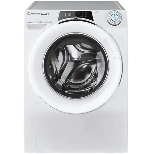 Masina de spalat rufe Candy Rapid’O RO 1486DWMST/1-S, 8 kg, 1400 RPM, Clasa A, Steam, Motor Speed Drive Inverter, Conectivitate Wi-Fi/hOn app, Quick&Clean Technology, Alb