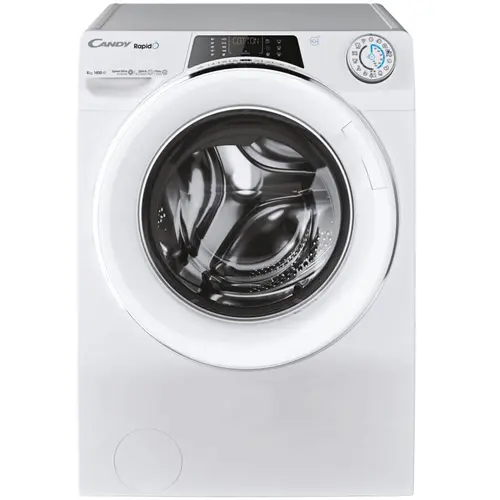 Masina de spalat rufe Candy Rapid’O RO 1486DWMST/1-S, 8 kg, 1400 RPM, Clasa A, Steam, Motor Speed Drive Inverter, Conectivitate Wi-Fi/hOn app, Quick&Clean Technology, Alb