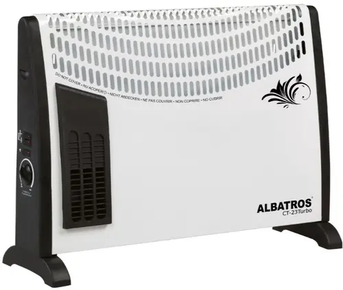 Convector electric Albatros CT-23TURBO, 3 trepte, 2000 W (Alb/Negru)