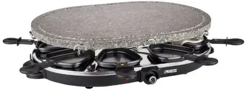 Plita Raclette electrica Princess 0116272001001, 1200W, 43x30 cm (Gri/Negru)