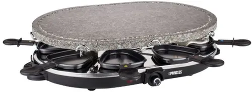 Plita Raclette electrica Princess 0116272001001, 1200W, 43x30 cm (Gri/Negru)