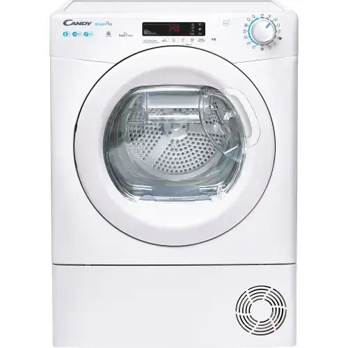 Uscator de rufe Candy Smart Pro CSOE H8A2DE-S, Pompa de caldura, 8 kg, Clasa E, WiFi, Easy case, Senzor uscare, Antisifonare (Alb)