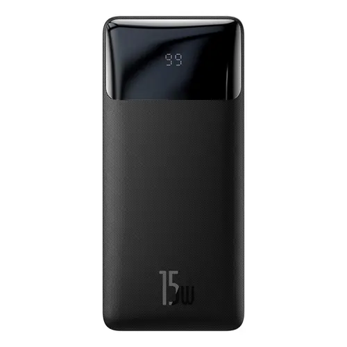 Acumulator extern Baseus BIPOW, 10000 mAh, 15W, USB, MicroUSB, USB-C (Negru)