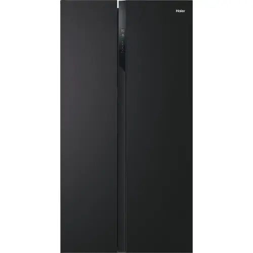 Side by side Haier HSR3918ENPB, 528 l, Total No Frost, Motor Inverter, Multi Air Flow, Display, Super cooling, Super freezing, Clasa E, H 177 cm (Negru)
