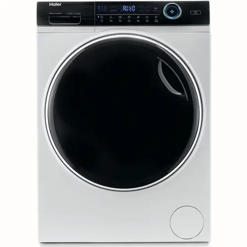 Masina de spalat rufe cu uscator Slim Haier HWD80-B14979-S, 8/5 kg uscare, 1400 RPM, Motor Direct Motion, iRefresh, ABT, Dual Spray, Pillow Drum, Smart Detecting,  Clasa A (Alb)